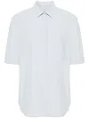 Totême Short-sleeve Poplin Shirt In Blue