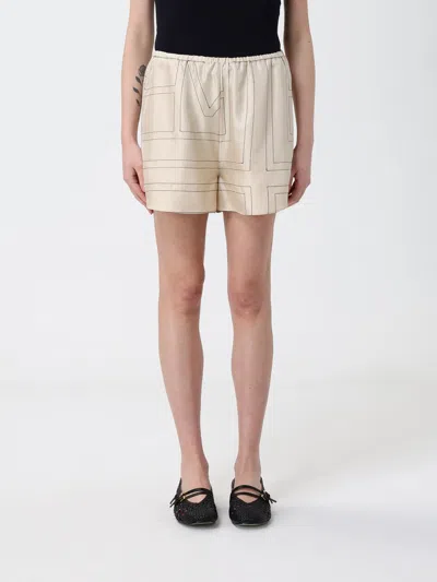 Totême Shorts Toteme Woman Color Ivory In Brown