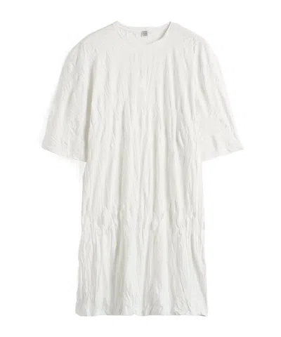 Totême Textured Mini Dress In White