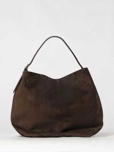 Totême Toteme Shoulder Bag Woman Color Brown In Blue