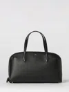 Totême Leather Handbag With Engraved Logo On The Front In Black