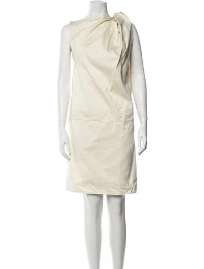 Pre-owned Totême Shoulder Twist Dress Knee-length Dress W/ Tags In Neutral
