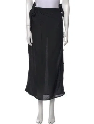 Pre-owned Totême Side Button Drawstring Skirt Midi Length Skirt In Black