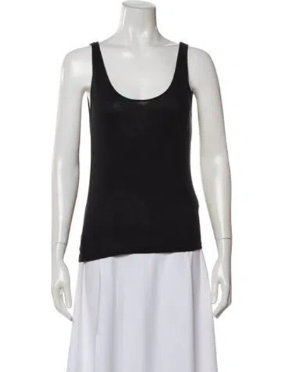 Pre-owned Totême Siena Tank Top Scoop Neck Top In Black