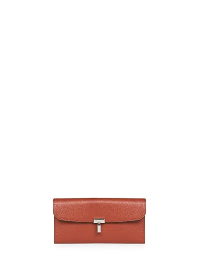 Totême Sienna T-lock Wallet In Brown