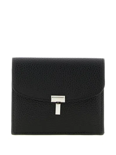 Totême Sienna T-lock Card Holder In Black