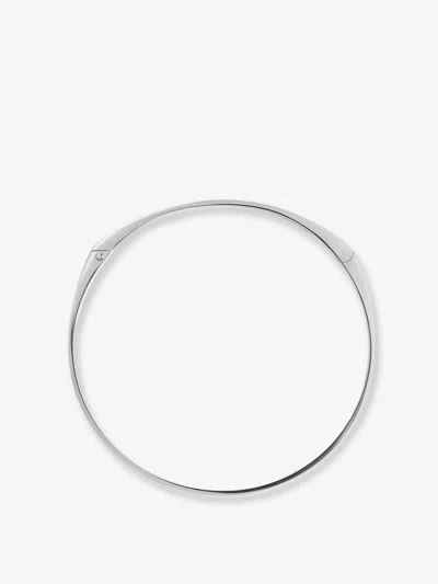 Totême Signature Brass Necklace In White