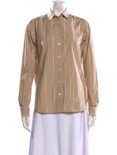 Pre-owned Totême Signature Cotton Shirt Long Sleeve Button-up Top In Neutral