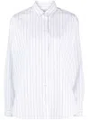 Totême Capri Logo-embroidery Striped Shirt In White