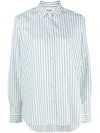 Totême Capri Logo-embroidery Striped Shirt In White