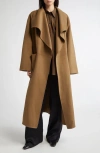 Totême Toteme Signature Double Face Wool & Cashmere Coat In Brown