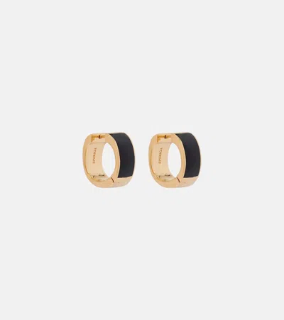 Totême Signature Enamel Gold-plated Hoop Earrings
