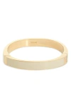 Totême Toteme Signature Enameled Bangle Bracelet In Metallic