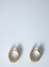 Totême Signature Hoop Earrings In Gold