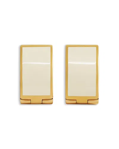 Totême Signature Hoop Earrings In Brown