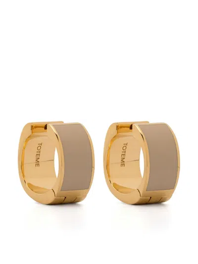 Totême Signature Hoops In Gold