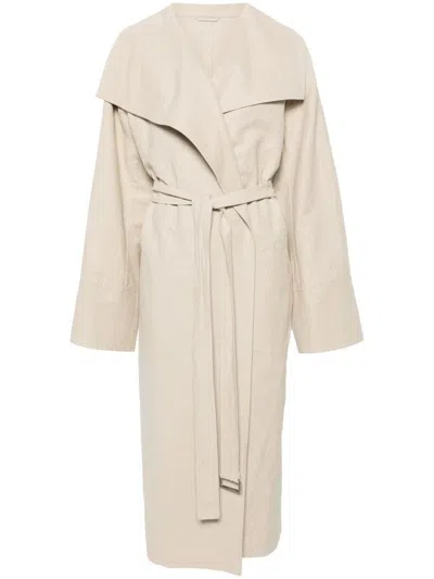 TOTÊME SIGNATURE LINEN BLEND COAT,243.WRO3318.FB0196 044 SAND