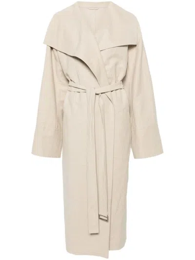 Totême Toteme Signature Linen Coat In Neutral