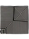 Totême Toteme Signature Monogram Scarf In Black
