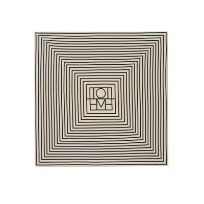 Totême Toteme Signature Monogram Scarf In Brown