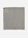 Totême Geometric Monogram Print Silk Scarf In Neutral