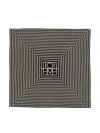 Totême Toteme "signature Monogram" Silk Scarf Accessories In Black