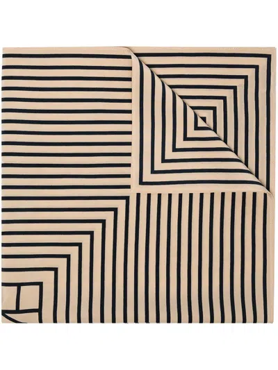 Totême Toteme Signature Monogram Silk Scarf Scarf