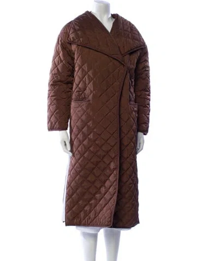 Pre-owned Totême Signature Quilted Coat Coat In Brown
