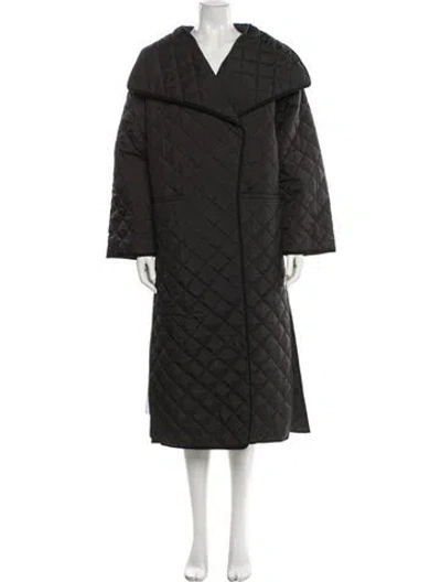 Pre-owned Totême Signature Quilted Coat Trench Coat In Gray