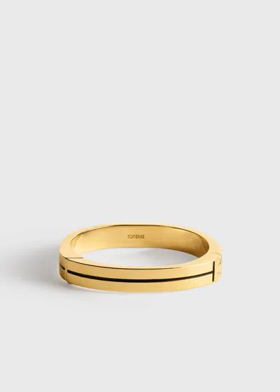 Totême Signature Stripe Bracelet Black/gold