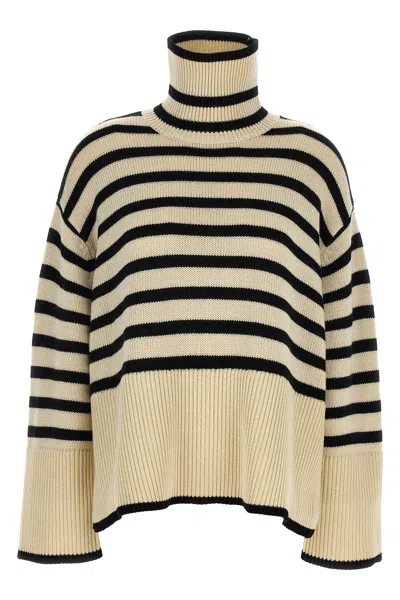 Totême 'signature Stripe' Sweater In Black