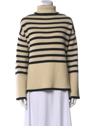 Pre-owned Totême Signature Stripe Turtleneck Wool Sweater