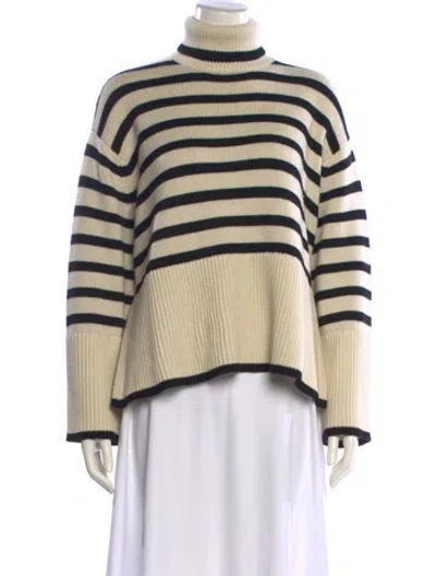 Pre-owned Totême Signature Stripe Turtleneck Wool Sweater