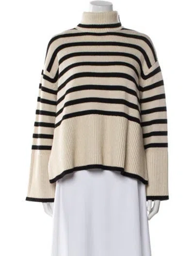 Pre-owned Totême Signature Stripe Turtleneck Wool Sweater