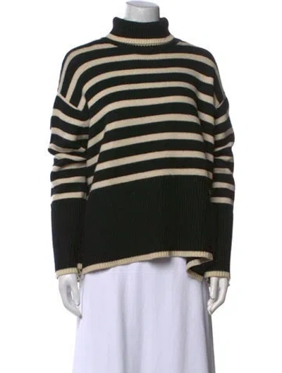 Pre-owned Totême Signature Stripe Wool Sweater In Black