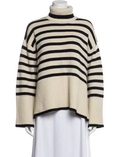 Pre-owned Totême Signature Stripe Wool Sweater In Neutral