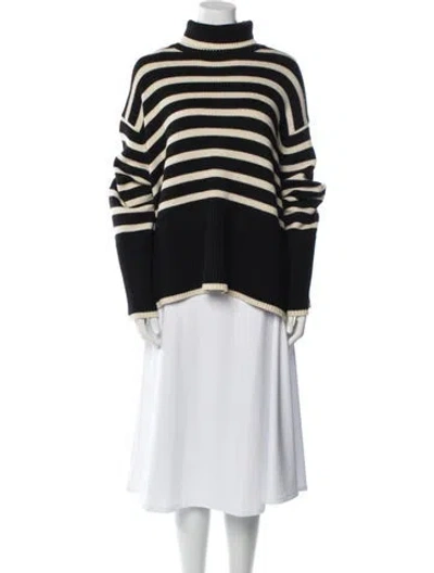Pre-owned Totême Signature Stripe Wool Sweater W/ Tags In Black