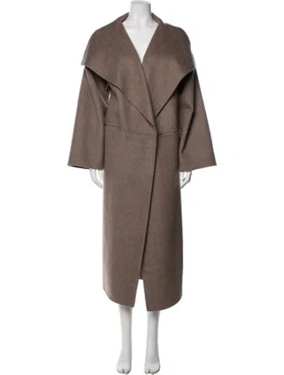 Pre-owned Totême Signature Wool Cashmere Coat Wool Coat In Brown