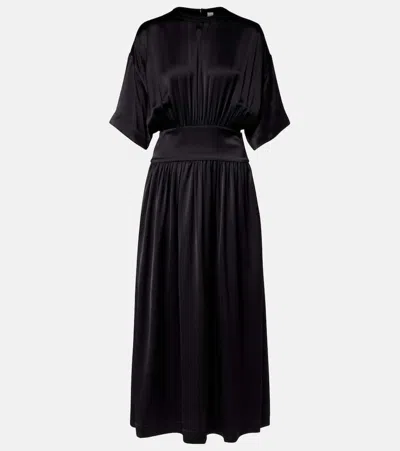 Totême Silk And Cotton Satin T-shirt Dress In Multi
