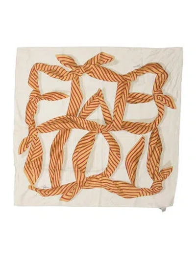 Pre-owned Totême Silk Animal Print Shawl In Neutrals