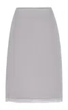 Totême Silk-chiffon Knee-length Slip Skirt In Gray
