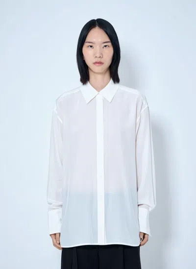 Totême Silk Crepe Shirt In White