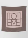 Totême Brown Monogram Solid Scarf In Brown