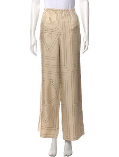 Pre-owned Totême Silk Graphic Print Pajamas In Black/neutrals