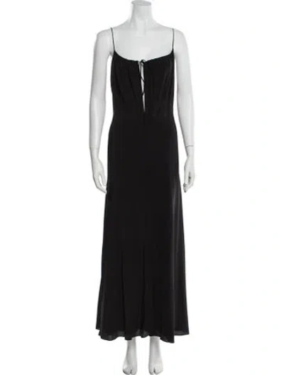 Pre-owned Totême Silk Long Dress In Black