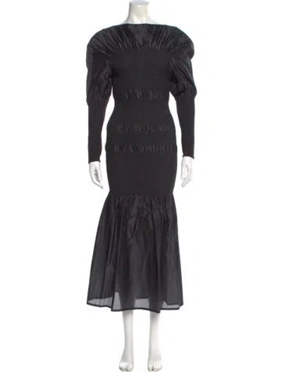 Pre-owned Totême Silk Long Dress In Black