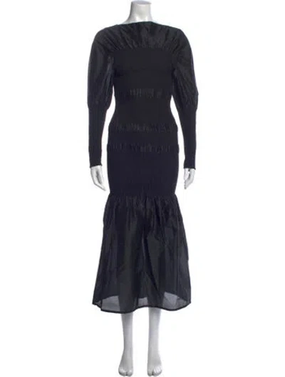 Pre-owned Totême Silk Long Dress In Blue