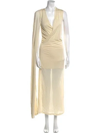 Pre-owned Totême Silk Long Dress In Neutral