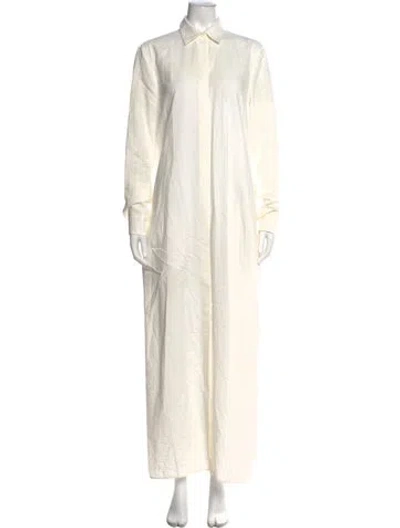 Pre-owned Totême Silk Long Dress In Neutrals