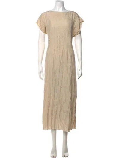 Pre-owned Totême Silk Long Dress In Neutrals